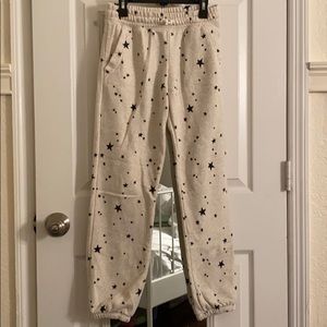 Trendy star-print cozy sweatpants fits XS, S